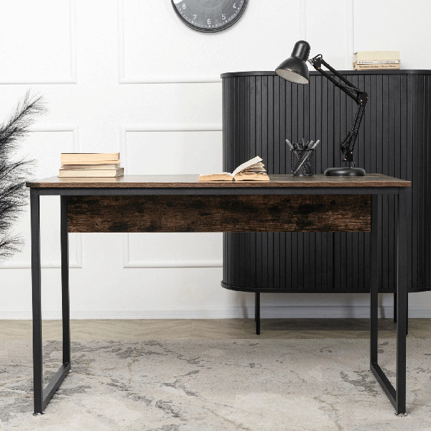Psací stolek Regular (dub rustikal + černá)