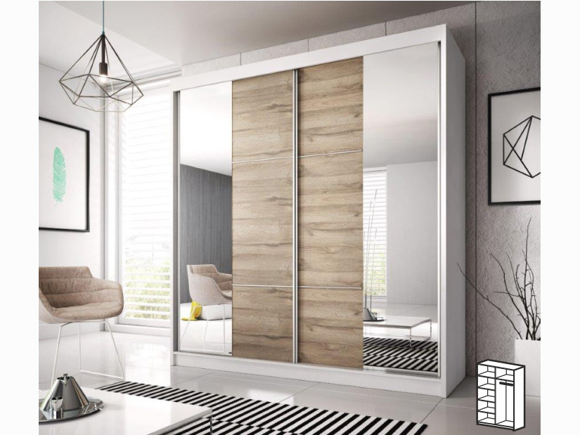 Šatní skříň Multi 34 (183 cm)