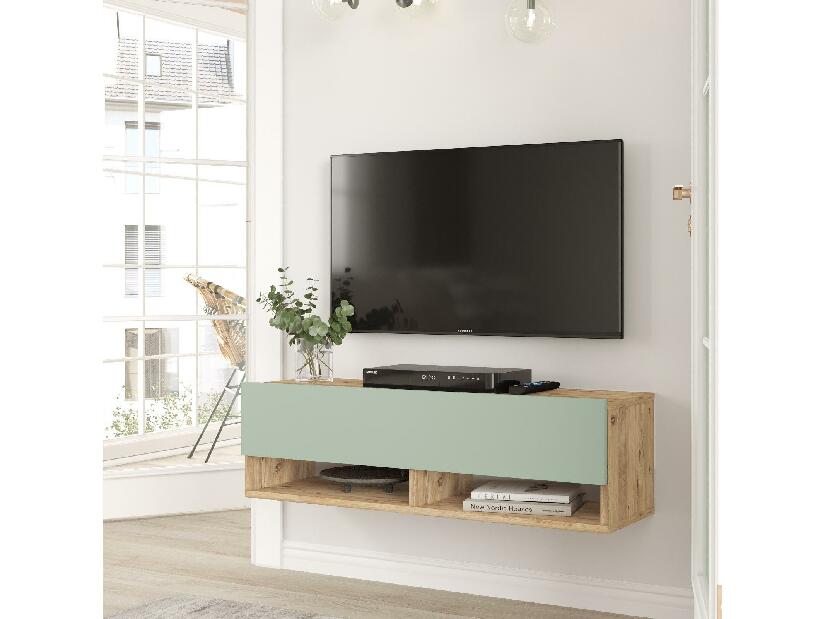  TV stolek/skříňka France 13 (borovice atlantická + zelená)