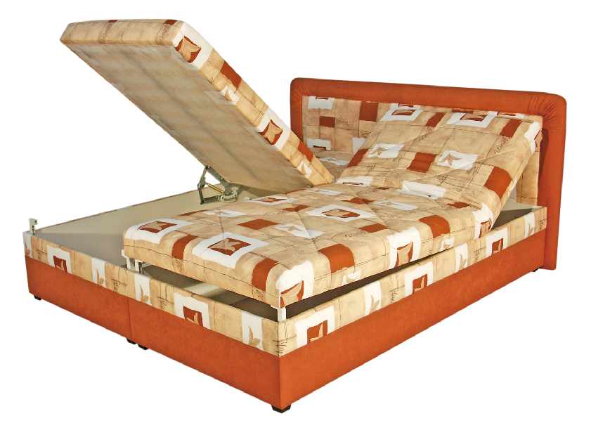 Manželská postel 180 cm BRW BOLOGNA hnědo-šedá