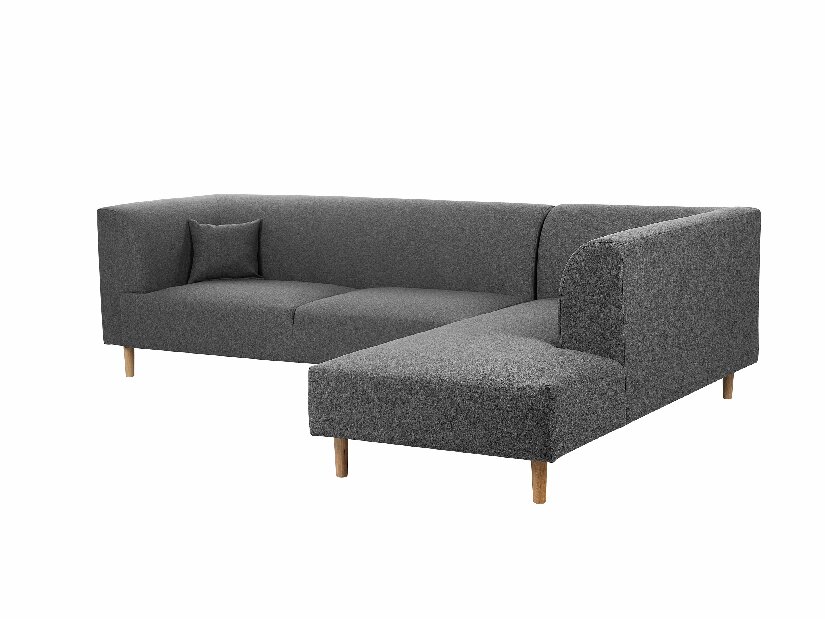 Rohová sedací souprava Ludvik (tmavě šedá) (P)