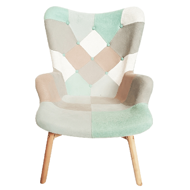 Dizajnové křeslo Karapa (mentolová)