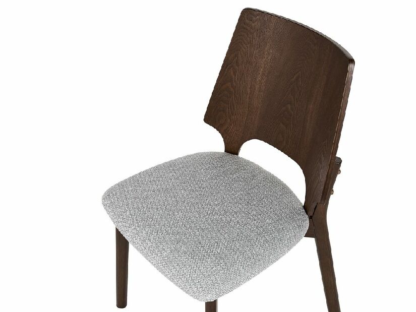 Set 2 ks jídelních židlí Abie (tmavé dřevo)