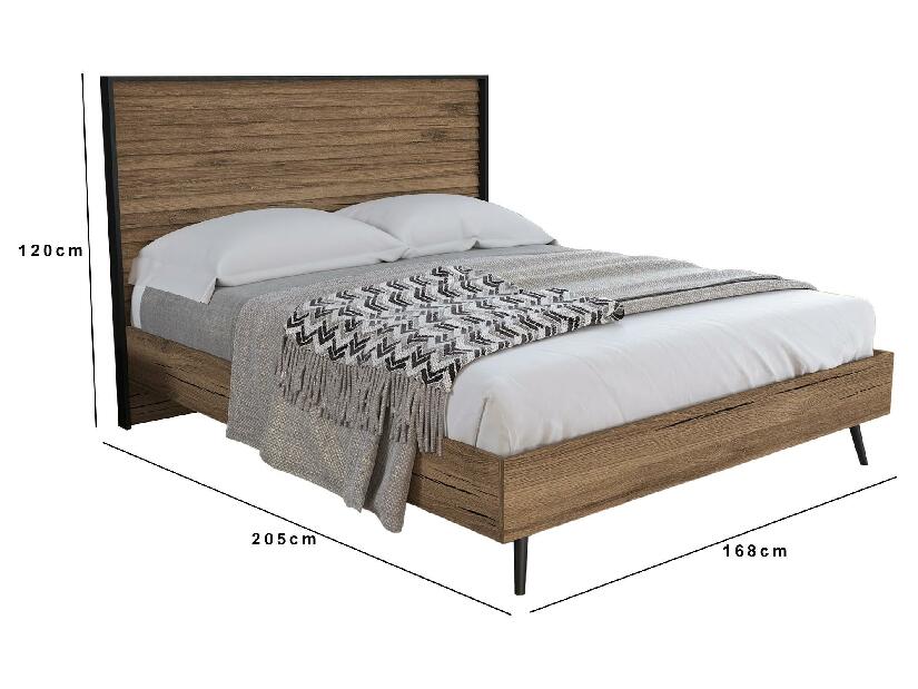 Manželská postel Franc 69 (ořech)