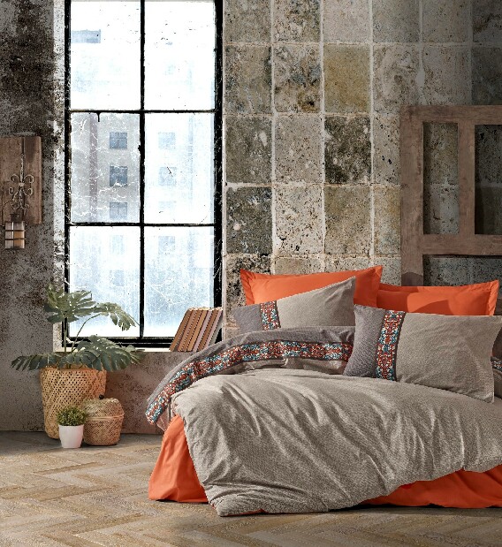 Ložní prádlo 200 x 220 cm Taliba (skořicová)