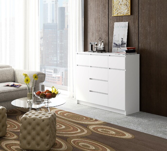 Komoda Kraft 2D 6SZ (bílá)