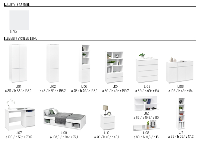 Komoda Lehendakari LI05 (bílá)