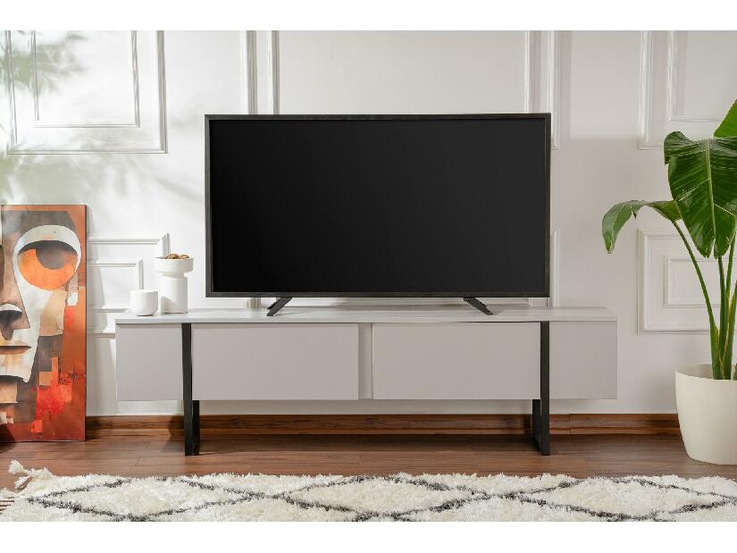 TV stolek/skříňka Seronitta (šedá + černá)