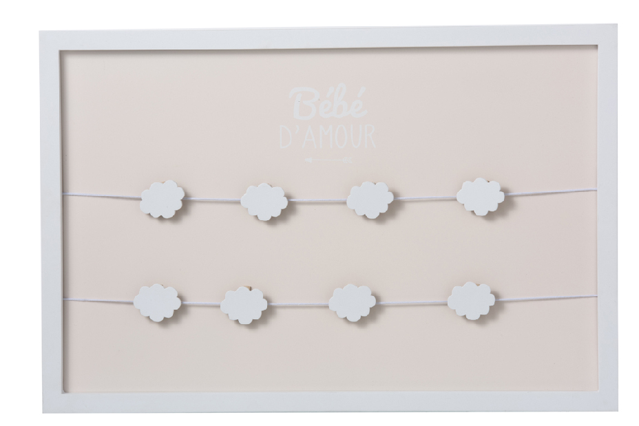 Fotorámeček (bílá + růžová) 2x40x60cm