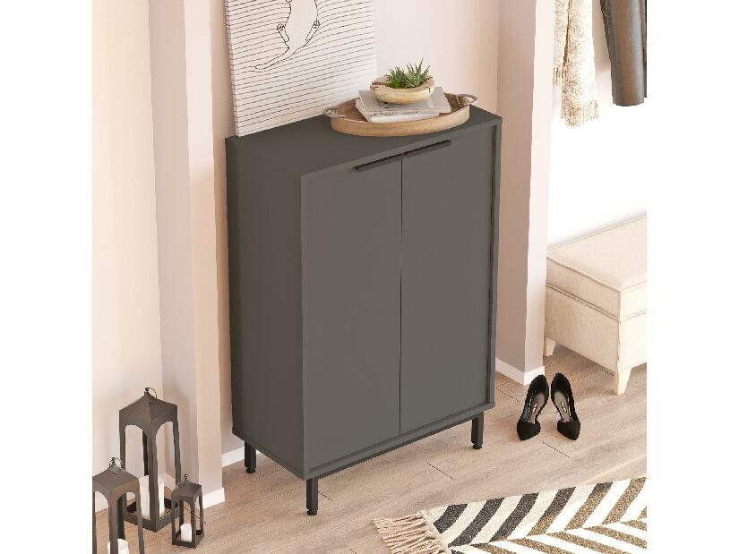 Skříňka na boty Abbygail 1 (antracit)