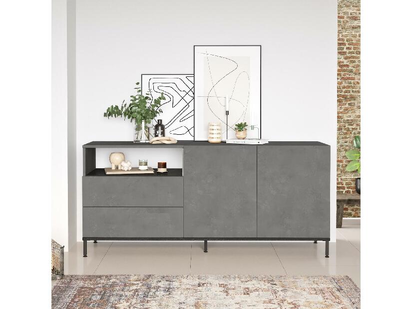 Sada nábytku do obývacího pokoje Levoretta 36 (šedá + černá)