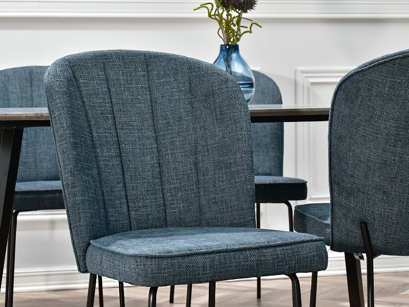 Jídelní židle Obrar (šedá + zlatá)