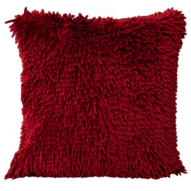Ozdobný polštář 40X40 cm Shaggy (červená) (1 ks)