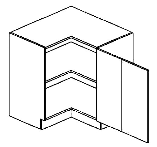 Spodní kuchyňská skříňka , rohová Mirage Vnitřní roh 90