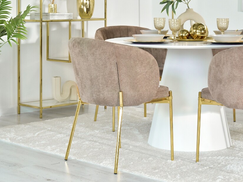 Židle Felix (béžová + zlatá)
