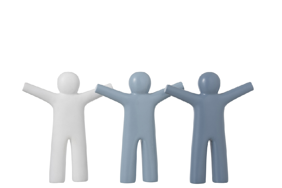 Dekorace do domácnosti (bílá + modrá) 31x6x27cm