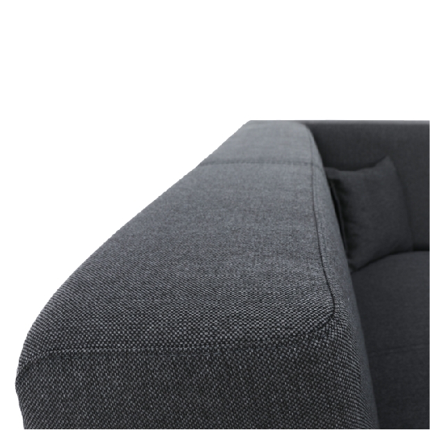 Rohová sedací souprava Colli šedočerná (L)