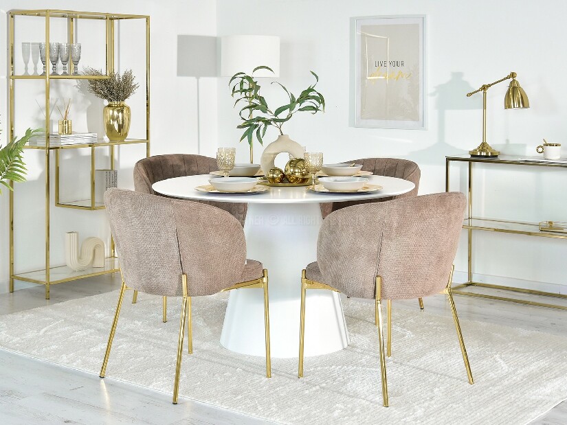 Židle Felix (béžová + zlatá)