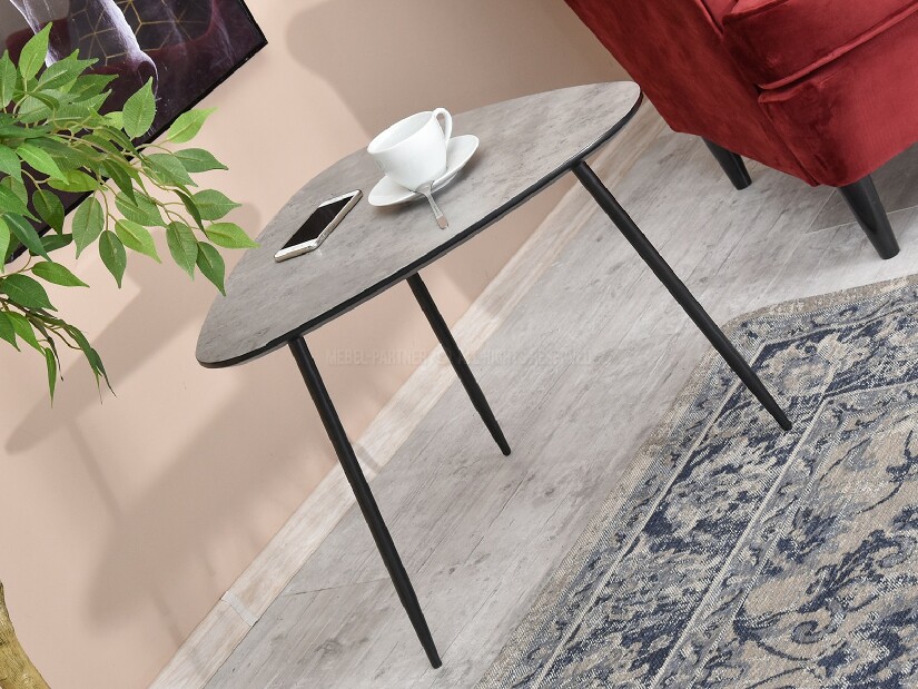 Konferenční stolek Petal Zest Xl (bílá + černá)