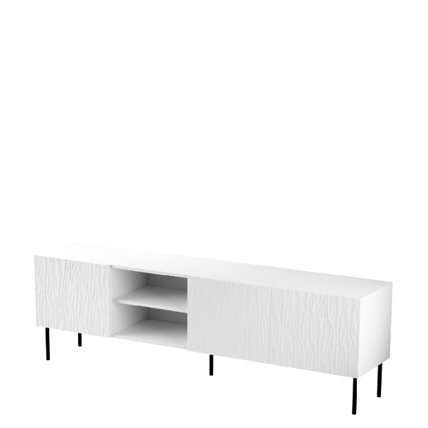 TV skříňka/stolek Lomaller (bílá + černá)