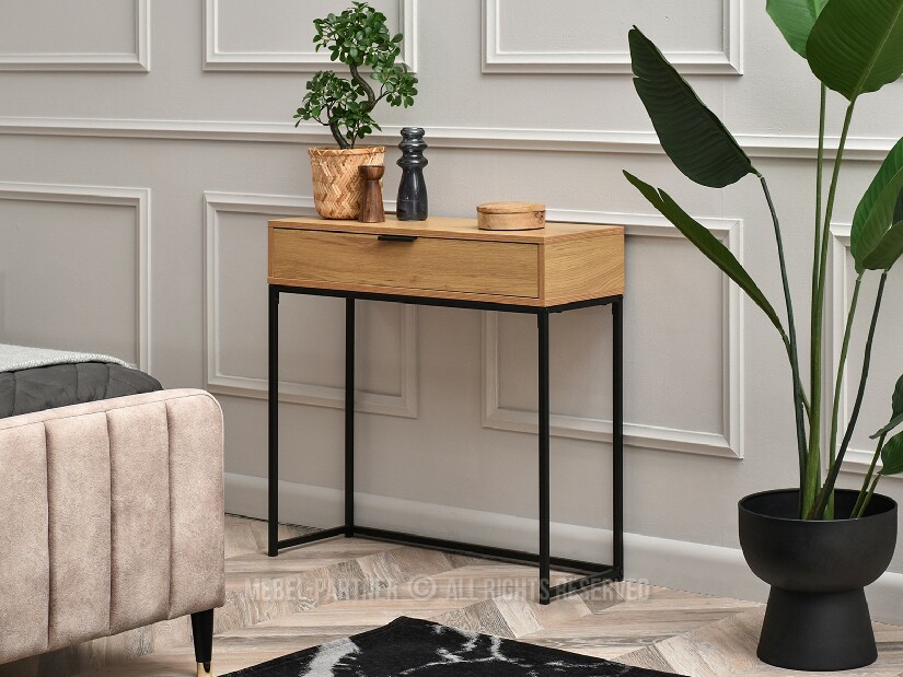 Konzolový stolek Norma M (dub + černá)