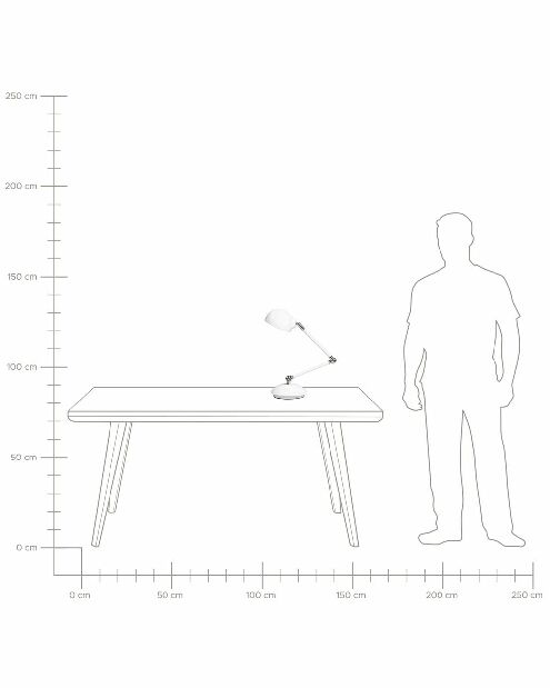 Stolní lampa Heller (bílá)