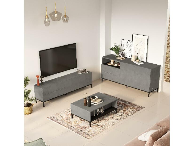 Sada nábytku do obývacího pokoje Levoretta 36 (šedá + černá)