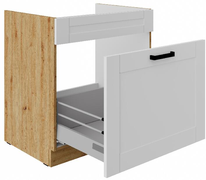 Dolní kuchyňská skříňka Lucid 60 ZL 1S BB (korpus: dub artisan + front: mdf bílá)