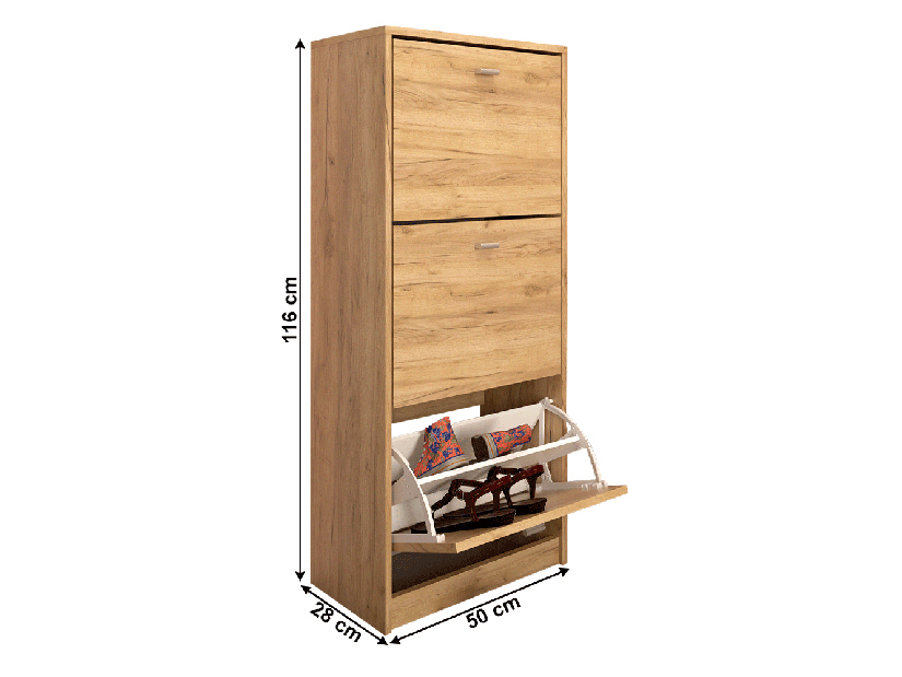 Botník (skříňka na boty) Verity Typ 2 (dub artisan)