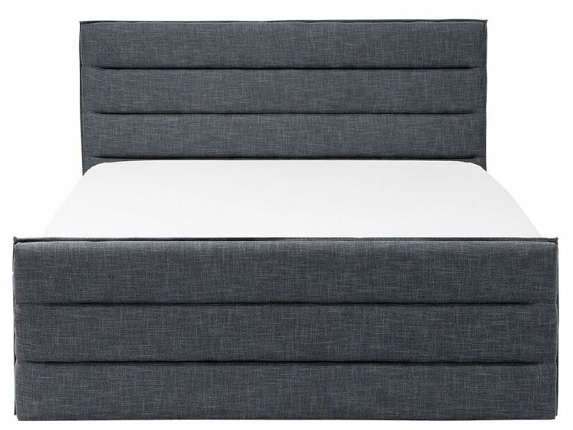 Manželská postel 160 cm VALDO (s roštem) (tmavě šedá)