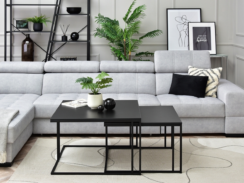 Set 2 konferenčních stolků Destapamos (černá)