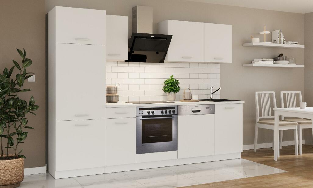 Kuchyňská linka 270 cm Tonislav Bílá 270 (bílá + bílá)