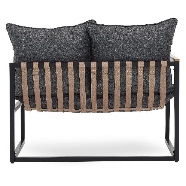 Zahradní set Torpemente (černá + šedá) (pro 4 osoby)