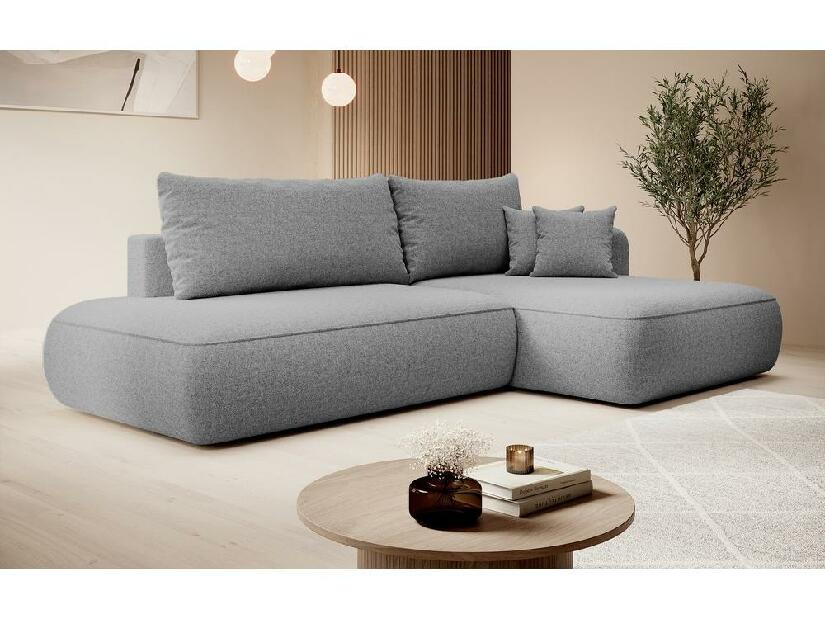 Rohová sedací souprava Fergie (P) (šedá + černá)