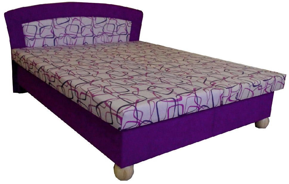 Manželská postel 160 cm Brigita 160N (fialová) (s matrací)