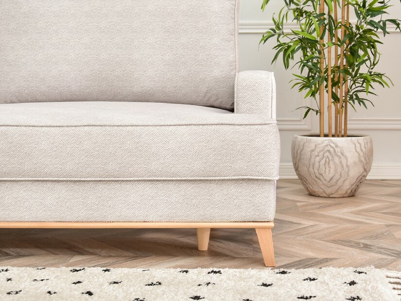 Pohovka dvousedačka Cogio (popelavá + buk)