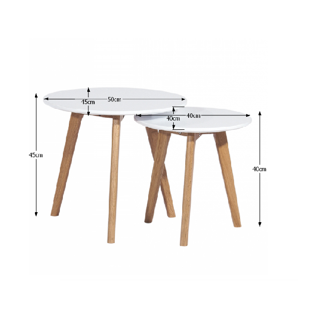 Konferenční stolek Melynd (2 ks.)