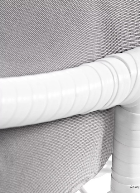 Závěsné křeslo Cleopatra (bílá + světle šedá)