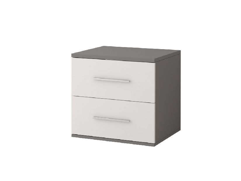 Noční stolek Oleg II (bílá + šedá)