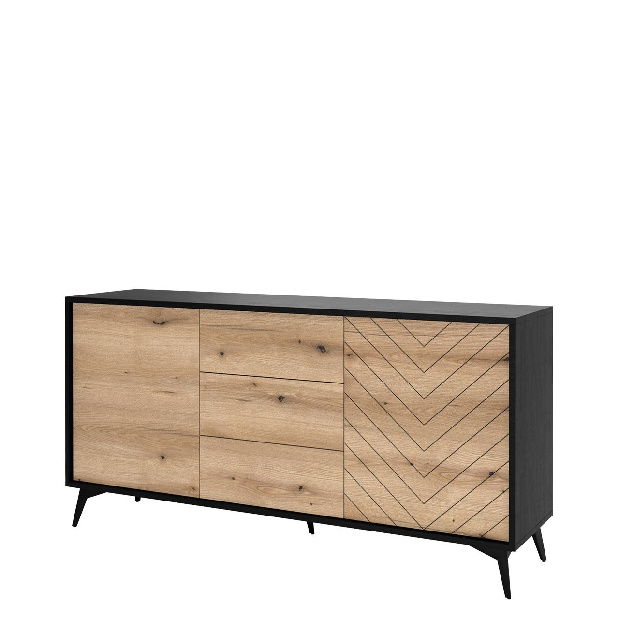 Komoda Nina NKSZ154 (černá + dub evoke)