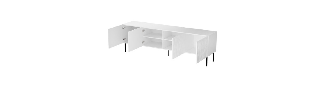 TV skříňka/stolek Lomaller (bílá + černá)