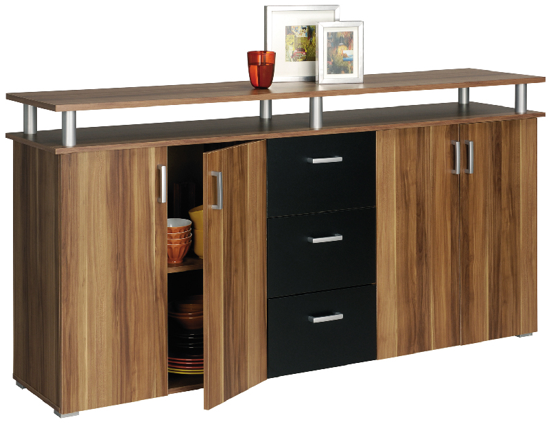 Komoda Swift C švestka+černá