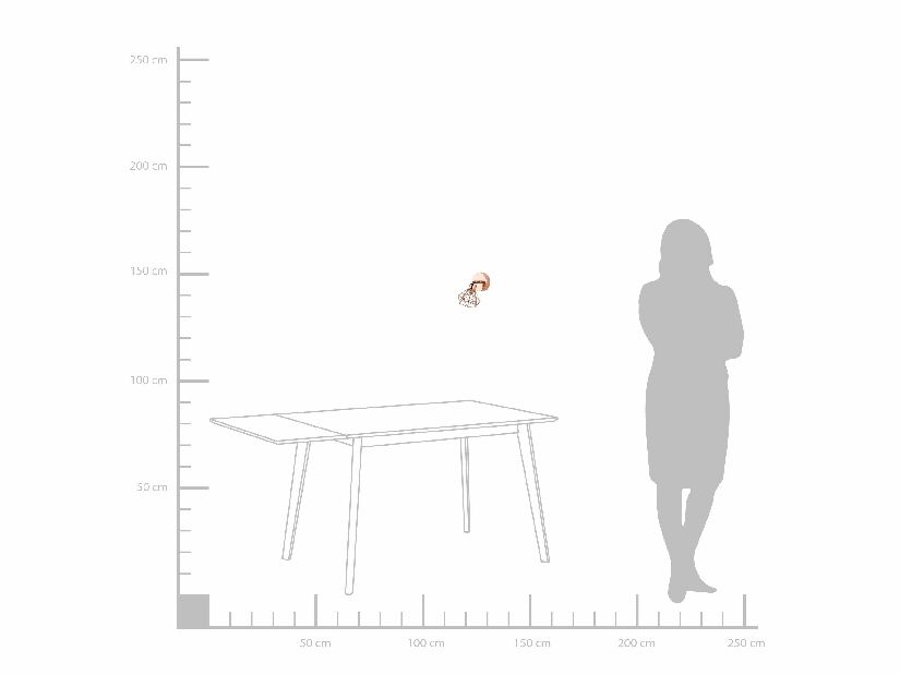 Stropní/nástěnné svítidlo Emanuela (měděná)