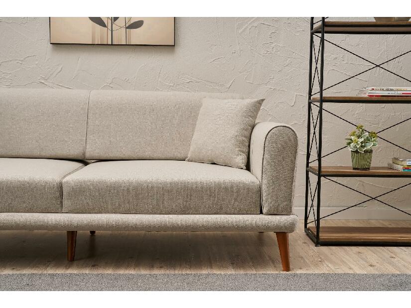 Pohovka trojsedačka Sorenella (krémová + ořech)