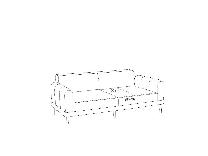 Pohovka trojsedačka Sorenella (krémová + ořech)