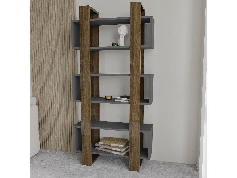 Regál Mulanos (ořech + antracit)