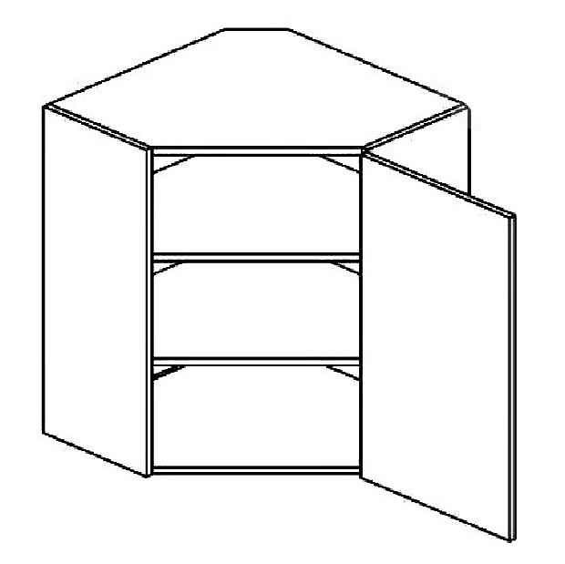 Horní kuchyňská skříňka, rohová Lolita Roh 60