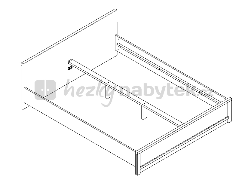 Manželská postel 160 cm BRW Kaspian classic LOZ/160