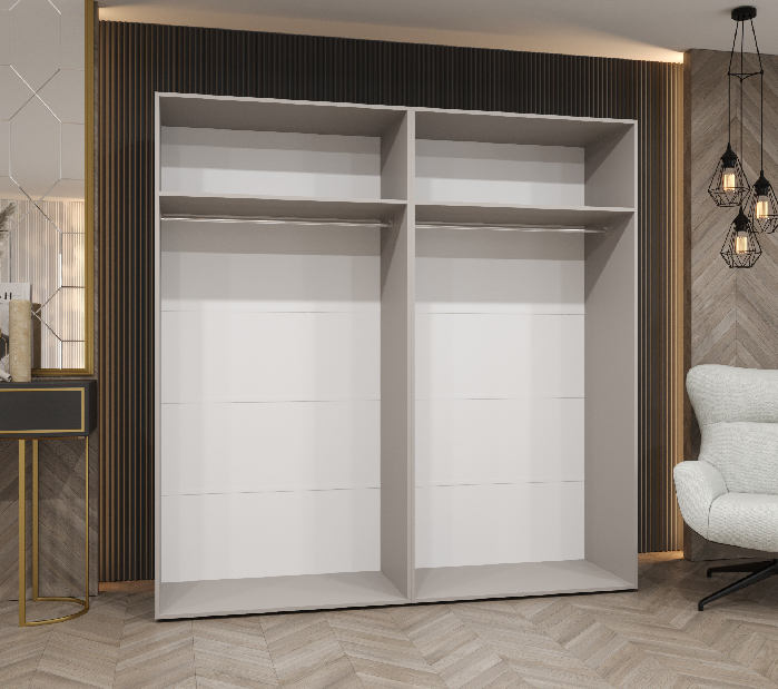 Šatní skříň Alaris 1 200 (kašmír + černá)