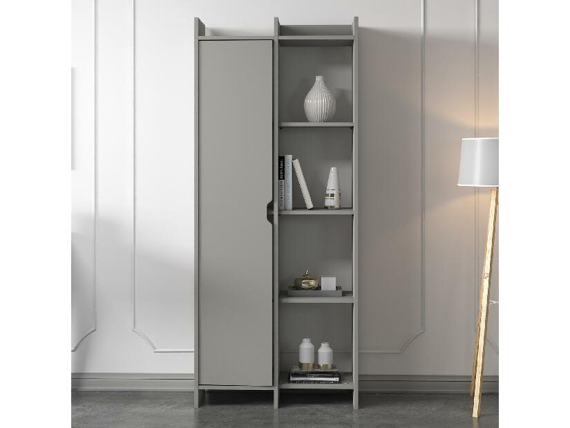 Policová skříň Ofende (šedá)